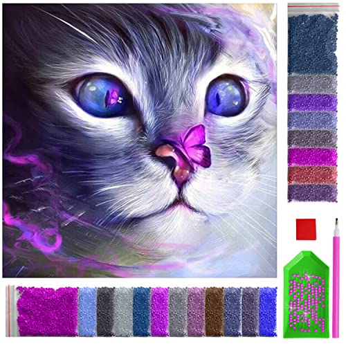 ARTULIO Diamond Painting Set 30x30 cm Kätzchen mit Schmetterling – 5D Diamant Painting Bilder Kinder mit Daiments Painting Zubehör für Kinder und Erwachsene - Crystal Art für Home Wand Deko ARTULIO Diamond Painting Set 30x30 cm Kätzchen mit Schmetterling – 5D Diamant Painting Bilder Kinder mit Daiments Painting Zubehör für Kinder und Erwachsene - Crystal Art für Home Wand Deko von ARTULIO
