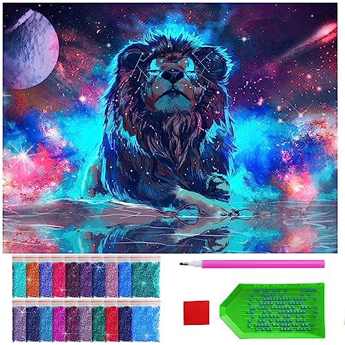 ARTULIO Diamond Painting Set - Kosmische Natur mit Löwe - 30x40 cm – 5D Diamant Painting Bilder, Diamond Painting Erwachsene von ARTULIO