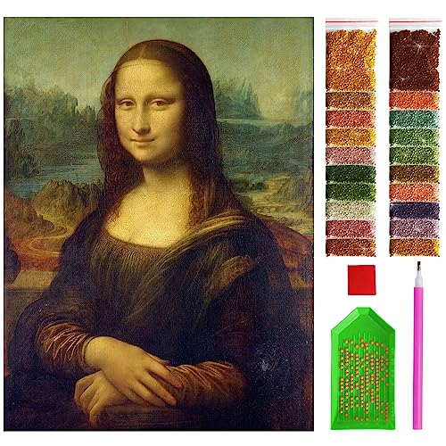 ARTULIO Diamond Painting Set Mona Lisa – 5D Diamant Painting Bilder Kinder 30x40 cm mit Diamond Painting Zubehör für Kinder und Erwachsene - Crystal Art ARTULIO Diamond Painting Set Mona Lisa – 5D Diamant Painting Bilder Kinder 30x40 cm mit Diamond Painting Zubehör für Kinder und Erwachsene - Crystal Art von ARTULIO