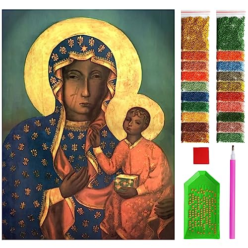 ARTULIO Diamond Painting Set - Muttergottes mit Kind - 30x40 cm – 5D Diamant Painting Bilder, Diamond Painting Erwachsene von ARTULIO