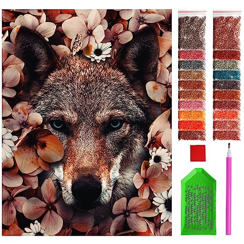 ARTULIO Diamond Painting Set Porträt eines Wolfes – 5D Diamant Painting Bilder 30x40 cm mit Diamond Painting Zubehör für Kinder und Erwachsene - Crystal Art - Wand Deko von ARTULIO