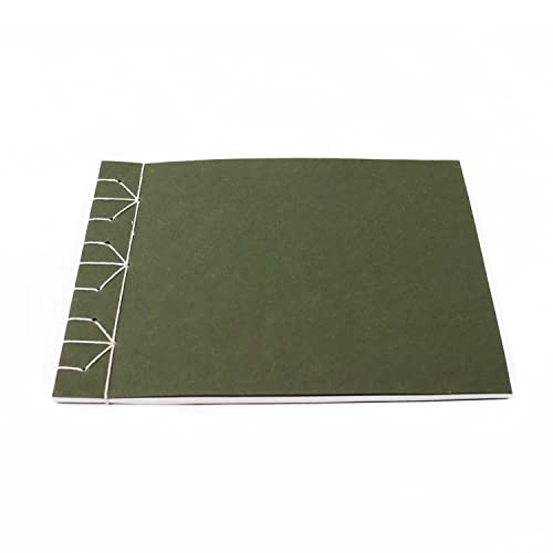 ARTWAY Tree Free Notizbuch mit japanischem Stick, A5, Querformat, Olivgrün von ARTWAY