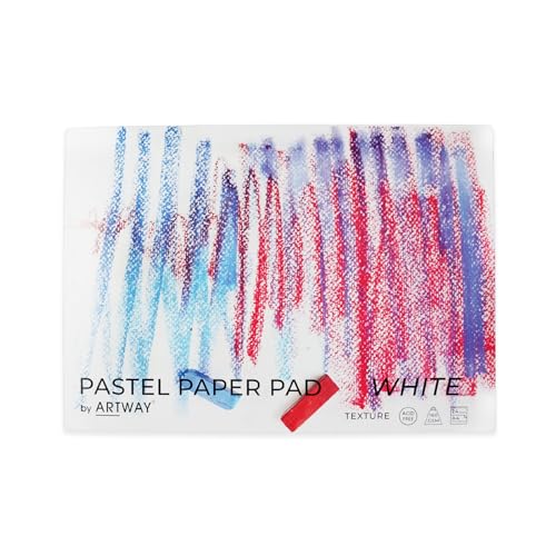 Artway A4 Pastellpapierblock, ideal für weiche Pastellkreiden, Ölpastelle, Pastellstifte, Graphit und Kohle, 48 Seiten/24 Blatt 160 g/m² Pastellpapier, Weiß Artway A4 Pastellpapierblock, ideal für weiche Pastellkreiden, Ölpastelle, Pastellstifte, Graphit und Kohle, 48 Seiten/24 Blatt 160 g/m² Pastellpapier, Weiß von ARTWAY