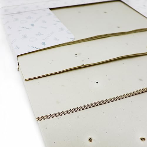 Artway Baumfreies Wildblumensamenpapier Packung - 24 x A4 Blätter -180gsm - Wildblumensaat Baumwoll-Lappen Papier für Kunst und Kunsthandwerk von ARTWAY