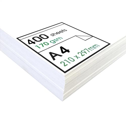 Artway Enviro - Recyceltes A4-Kartuschenpapier zum Zeichnen - Ideal für Trockenkunst Anwendungen - 170gsm – A4 (400 Blätter) von ARTWAY