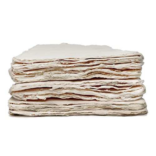 Artway Indigo 2303390 Papierpackungen, handgefertigt, 100% Baumwolle, 500 g/m², mittlere Textur: A6, Weiß von ARTWAY