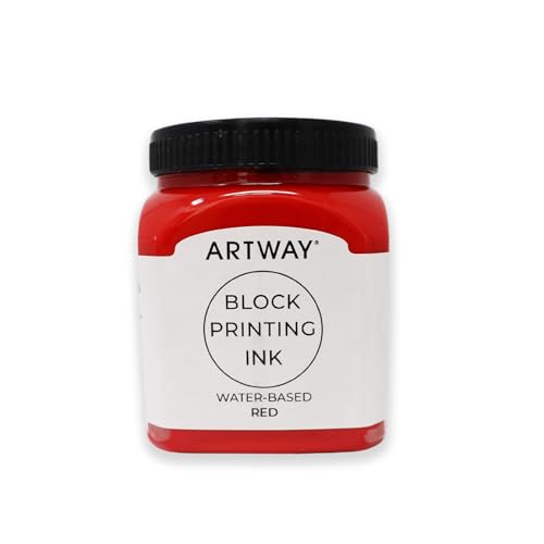 Artway Premium Blockdrucktinte - 250ml - Rot - Ideal für Relief, Block und Linoldrucke Artway Premium Blockdrucktinte - 250ml - Rot - Ideal für Relief, Block und Linoldrucke von ARTWAY