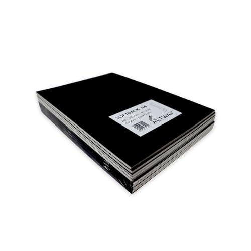 Artway Skizzenbuch mit Softcover, A4, Hochformat, 135 g/m² Zeichenpapier, 20 Seiten/40 Seiten, 10 Stück von ARTWAY