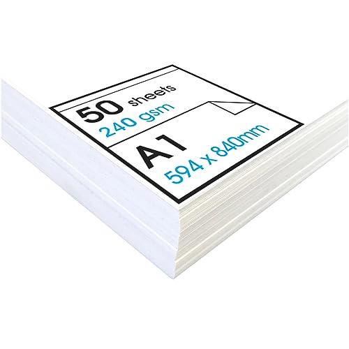 Artway Studio säurefreies A1-Papier für gemischte Medien, ideal für gemischte Anwendungen, 240 g/m², A1, 50 Blatt von ARTWAY