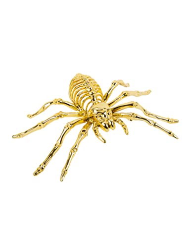 ARTYFETES Skelett-Spinne Halloween-Deko goldfarben 12,5 x 20,5 cm von ARTYFETES