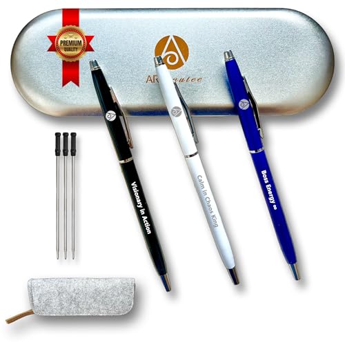 ARTbyutee Boss Gifts For Men Kugelschreiber aus Aluminiumlegierung mit Edelstahl-Mine, motivierendes Zitat, Business-Geschenk für Chef, luxuriöse Geschenkbox und wiederverwendbares Filzstiftetui von ARTbyutee