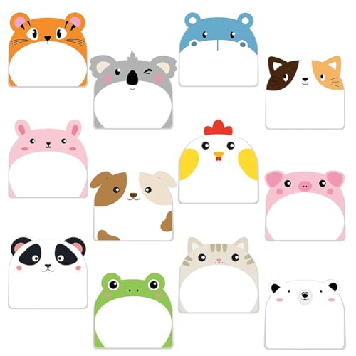 ARVALOLET 12er Set niedliche Tieraufkleber Kawaii Haftnotizen Selbstklebende Memo Blöcke for Büro Zuhause Schüler ARVALOLET 12er Set niedliche Tieraufkleber Kawaii Haftnotizen Selbstklebende Memo Blöcke for Büro Zuhause Schüler von ARVALOLET