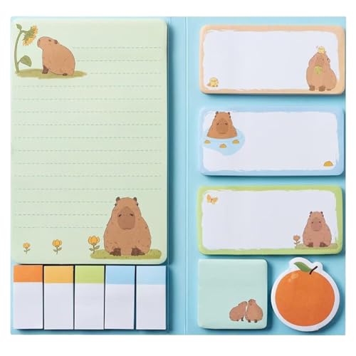 ARVALOLET Capybara Notizblätter Set mit Selbstklebe-Funktion for Kinder und Studenten von ARVALOLET