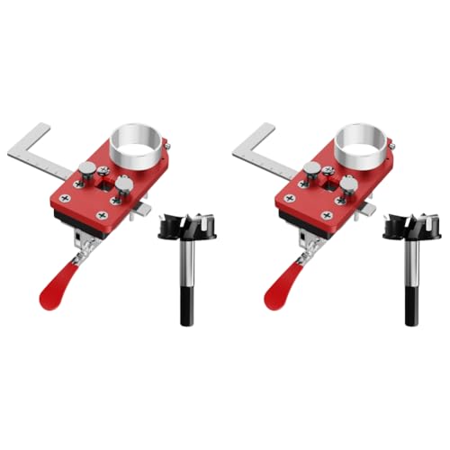 ARVALOLET Scharnierbohrhilfe aus Aluminium for Möbelmontage Präziser Bohrlehrenhalter for 35mm Kuppenscharnier, Befestigung von ARVALOLET