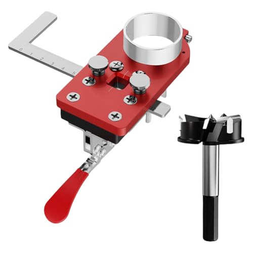 ARVALOLET Scharnierbohrhilfe aus Aluminium for Möbelmontage Präziser Bohrlehrenhalter for 35mm Kuppenscharnier, Befestigung ARVALOLET Scharnierbohrhilfe aus Aluminium for Möbelmontage Präziser Bohrlehrenhalter for 35mm Kuppenscharnier, Befestigung von ARVALOLET