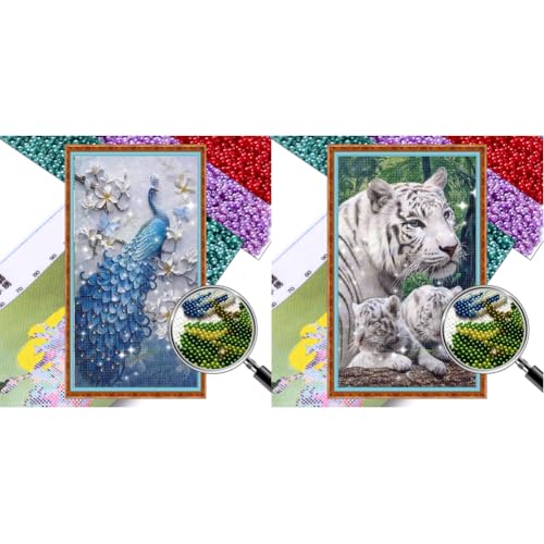 ARVALOLET Tier-Kreuzstich-Set, Vollständige Stickerei mit Perlen Malerei, 9 CT, bedruckt, for Zuhause, Kunsthandwerk von ARVALOLET