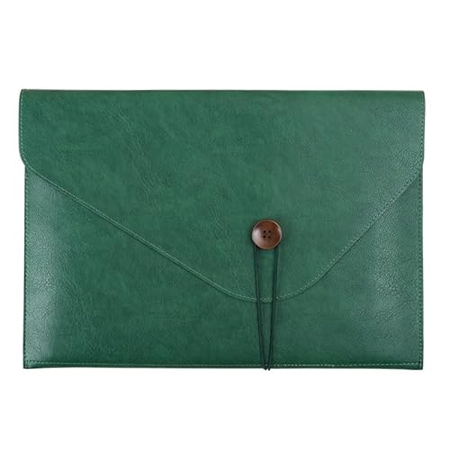 ARYU Business-Ledermappe A4 Dokumententasche mit Knopfleiste, wasserdicht, tragbarer Ticket-Organizer ARYU Business-Ledermappe A4 Dokumententasche mit Knopfleiste, wasserdicht, tragbarer Ticket-Organizer von ARYU