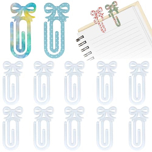 ARefugen 10 Stück Kokette Schleife Sublimation Blanko Acryl Büroklammern – 9,9 x 4,6 cm personalisierte Jumbo-Hohle DIY Wärmetransfer-Büroklammer für Bastelarbeiten, Lesezeichen, Geschenke, Schule ARefugen 10 Stück Kokette Schleife Sublimation Blanko Acryl Büroklammern – 9,9 x 4,6 cm personalisierte Jumbo-Hohle DIY Wärmetransfer-Büroklammer für Bastelarbeiten, Lesezeichen, Geschenke, Schule von ARefugen