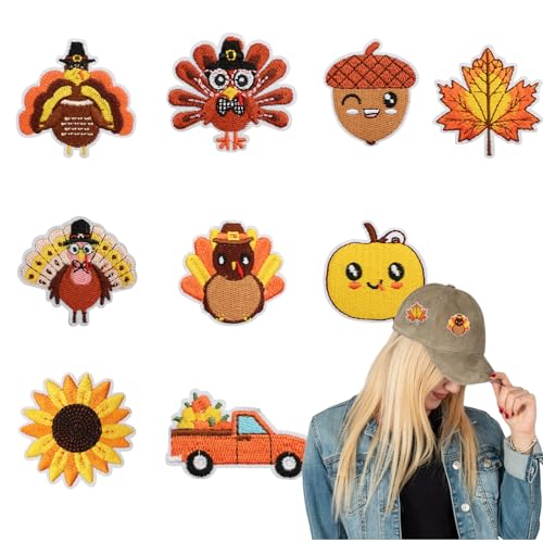 Aufnäher zum Aufbügeln, Ahornblatt, Truthahn, Auto, Sonnenblume, zum Aufnähen, Erntedankfest, Stickapplikationen, niedlich, lustig, Wärmeübertragung, Flicken für Kleidung, Jacken, Jeans, Kleid Aufnäher zum Aufbügeln, Ahornblatt, Truthahn, Auto, Sonnenblume, zum Aufnähen, Erntedankfest, Stickapplikationen, niedlich, lustig, Wärmeübertragung, Flicken für Kleidung, Jacken, Jeans, Kleid von ASABITE