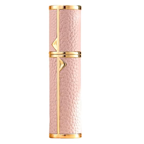 ASADAYS Parfümzerstäuber mit Magnetverschluss & Nebelfunktion 8ML Tragbarer Parfümspender aus Leder für Reise und Alltag (JT-Pink-8ML) von ASADAYS