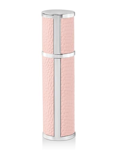 ASADAYS Parfümzerstäuber mit Magnetverschluss & Nebelfunktion 8ML Tragbarer Parfümspender aus Leder für Reise und Alltag (ST-Pink-5ML) von ASADAYS