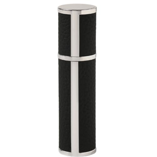ASADAYS Parfümzerstäuber mit Magnetverschluss & Nebelfunktion 8ML Tragbarer Parfümspender aus Leder für Reise und Alltag (ST-Schwarz-5ML) von ASADAYS