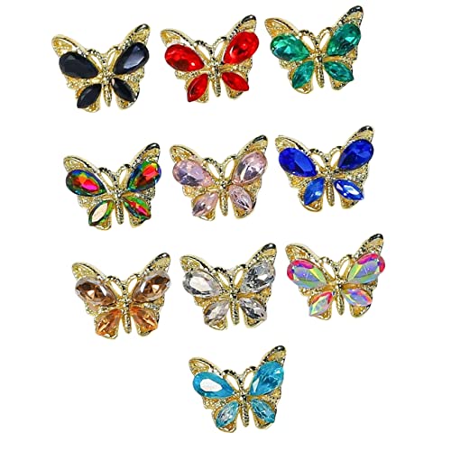 ASAKKURA 10 Stück Kristall Schmetterlings Accessoires Charms Zum Basteln Von Maniküre Dekorationen, DIY Maniküre Charms, Nageldekorationen, Nagel Schönheitsdekor, Legierungs Nagelschmuck, ASAKKURA 10 Stück Kristall Schmetterlings Accessoires Charms Zum Basteln Von Maniküre Dekorationen, DIY Maniküre Charms, Nageldekorationen, Nagel Schönheitsdekor, Legierungs Nagelschmuck, von ASAKKURA