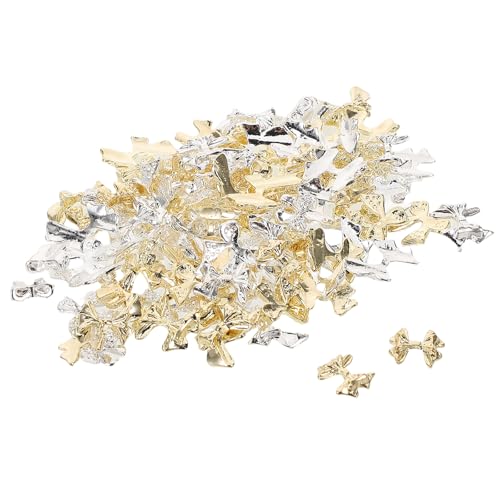 ASAKKURA 100 Stück 3D-Schleifenknoten-Charms für Acrylnägel: Metall-Juwelen, glänzend, flache Rückseite, Kawaii-Verzierungen für Frauen und Mädchen, Cheerleading, Nagelkunst, DIY-Zubehör ASAKKURA 100 Stück 3D-Schleifenknoten-Charms für Acrylnägel: Metall-Juwelen, glänzend, flache Rückseite, Kawaii-Verzierungen für Frauen und Mädchen, Cheerleading, Nagelkunst, DIY-Zubehör von ASAKKURA