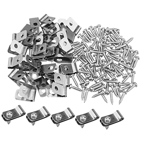 ASAKKURA 100Stücke Drahtzaun Klemmen aus Aluminium Hochleistungs Montageclips für Holzzäune Rostfrei und Leicht Schrauben für Einfache Installation von ASAKKURA