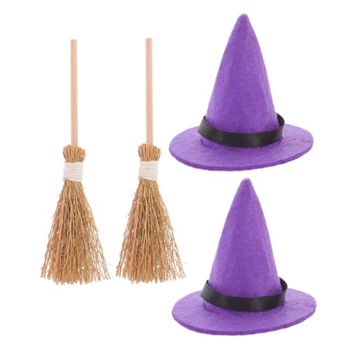 ASAKKURA 2 Sätze Halloween Mini Hexenhüte und Besen Teilig Kleine Puppenhut Dekorationen für Halloween Party Lebendige Farben Vielseitig für Diy Puppenhaus Cosplay und Mikro Landschaft ASAKKURA 2 Sätze Halloween Mini Hexenhüte und Besen Teilig Kleine Puppenhut Dekorationen für Halloween Party Lebendige Farben Vielseitig für Diy Puppenhaus Cosplay und Mikro Landschaft von ASAKKURA