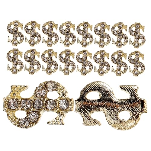 ASAKKURA 20 Stück Teiliges Nageldekor aus Robustem Metall Silberne Nail Charms mit US Design Nail Art Schmuck für DIY Maniküre Geeignet für Damen für Hochzeit Geburtstag und Festtage von ASAKKURA