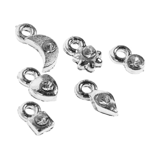 ASAKKURA 2Sätze Baumeln Nagelkunst Charms DIY Nagelschmuck mit Bohrwerkzeug für Nagelverzierungen Silberfarben Maniküre und Designs von ASAKKURA