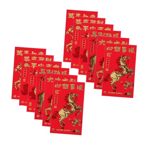 ASAKKURA 30 Stück Teiliges Chinesische Hong Bao Jahr Des Pferdes Rote Geldumschläge mit Prägung und Segenswörtern Traditionelles Design Stabile Neujahrs Lucky Money Taschen für Hochzeit ASAKKURA 30 Stück Teiliges Chinesische Hong Bao Jahr Des Pferdes Rote Geldumschläge mit Prägung und Segenswörtern Traditionelles Design Stabile Neujahrs Lucky Money Taschen für Hochzeit von ASAKKURA