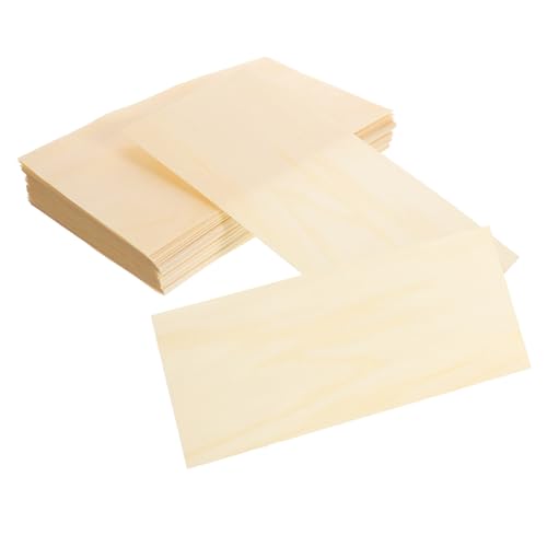 ASAKKURA 50Stücke Einweg Holzplatten Lebensmittel Verpackungsfolie Greaseproof Holzunterlage für Snacks Burger und Kalte Speisen Rustikale Tischdekoration von ASAKKURA