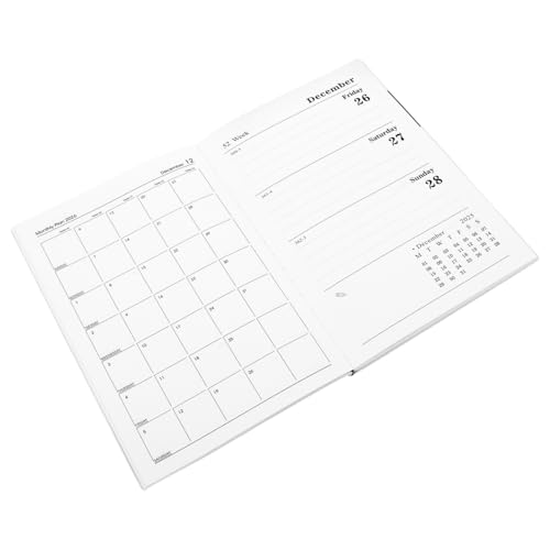ASAKKURA Englisches Planer Notizbuch mit Holografischem PU Cover Monate Monats und Wochenkalender Leicht Tragbar für Schule Büro und Reisen für Produktives Zeitmanagement von ASAKKURA