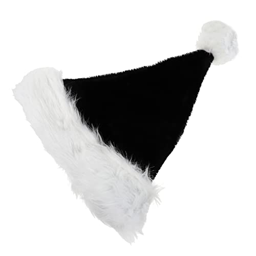 ASAKKURA Plüsch Weihnachtsmütze für Erwachsene Schwarze Langhaarige Mütze für Halloween und Weihnachtsfeier Kostümzubehör für Karneval und Mottopartys ASAKKURA Plüsch Weihnachtsmütze für Erwachsene Schwarze Langhaarige Mütze für Halloween und Weihnachtsfeier Kostümzubehör für Karneval und Mottopartys von ASAKKURA