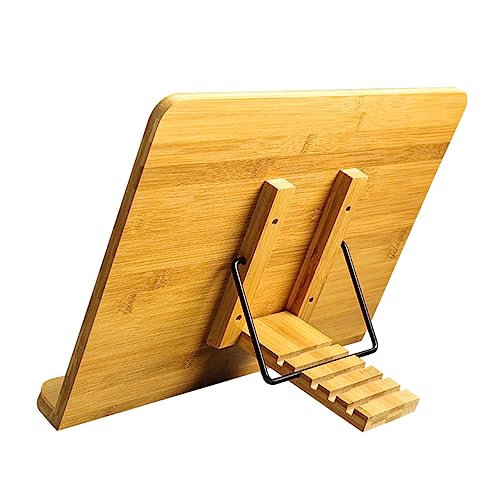 ASAKKURA Verstellbarer Holzbuchständer aus Nanmu Faltbarer Leseständer mit Einstellbarem Neigungswinkel Desktop Zeichenbrett Praktischer Tragbarer Buchhalter für Verschiedene Buchgrößen von ASAKKURA