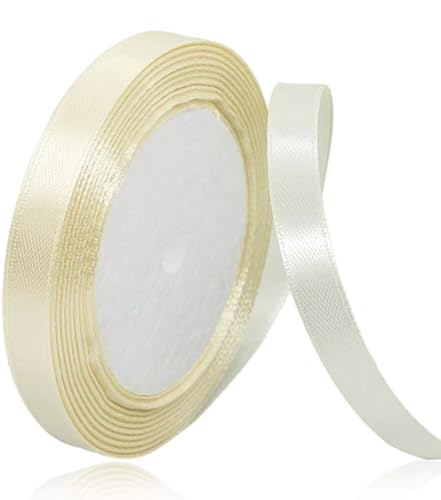 Geschenkband Beige 10 mm Breit,23 Meter Satinbänder Creme Stoff Schleifenband Kunsthandwerk, Kränze, Hochzeitsdekoration, Weihnachten, Haarbögen, Blumensträuße, Geburtstag und Geschenkverpackung Geschenkband Beige 10 mm Breit,23 Meter Satinbänder Creme Stoff Schleifenband Kunsthandwerk, Kränze, Hochzeitsdekoration, Weihnachten, Haarbögen, Blumensträuße, Geburtstag und Geschenkverpackung von ASALZBOAY