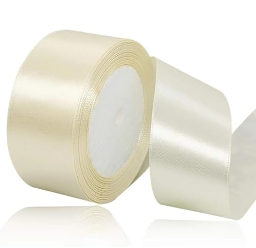 Geschenkband Beige 40 mm Breit,23 Meter Satinbänder Creme Stoff Schleifenband Kunsthandwerk, Kränze, Hochzeitsdekoration, Weihnachten, Haarbögen, Blumensträuße, Geburtstag und Geschenkverpackung Geschenkband Beige 40 mm Breit,23 Meter Satinbänder Creme Stoff Schleifenband Kunsthandwerk, Kränze, Hochzeitsdekoration, Weihnachten, Haarbögen, Blumensträuße, Geburtstag und Geschenkverpackung von ASALZBOAY