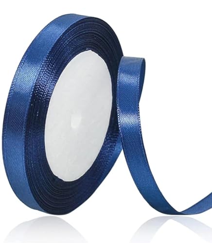 Geschenkband Dunkelblau 10 mm Breit,23 Meter Satinbänder Marineblau Stoff Schleifenband Kunsthandwerk,Hochzeitsdekoration, Weihnachten, Haarbögen, Blumensträuße, Geburtstag und Geschenkverpackung Geschenkband Dunkelblau 10 mm Breit,23 Meter Satinbänder Marineblau Stoff Schleifenband Kunsthandwerk,Hochzeitsdekoration, Weihnachten, Haarbögen, Blumensträuße, Geburtstag und Geschenkverpackung von ASALZBOAY