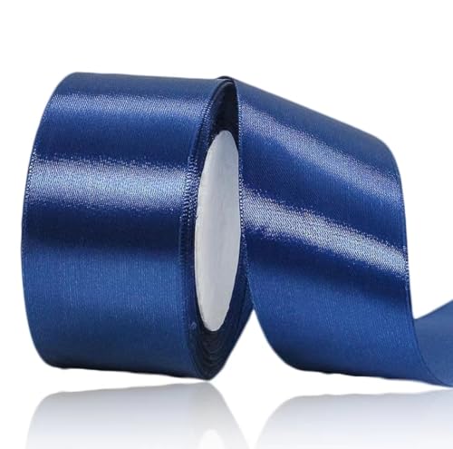 Geschenkband Dunkelblau 50 mm Breit,23 Meter Satinbänder Marineblau Stoff Schleifenband Kunsthandwerk,Hochzeitsdekoration, Weihnachten, Haarbögen, Blumensträuße, Geburtstag und Geschenkverpackung Geschenkband Dunkelblau 50 mm Breit,23 Meter Satinbänder Marineblau Stoff Schleifenband Kunsthandwerk,Hochzeitsdekoration, Weihnachten, Haarbögen, Blumensträuße, Geburtstag und Geschenkverpackung von ASALZBOAY