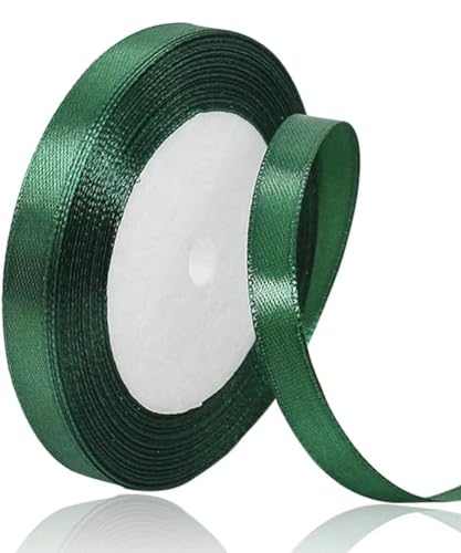 Geschenkband Dunkelgrün 10 mm Breit,23 Meter Satinbänder Weihnachtsgrün Stoff Schleifenband Kunsthandwerk,Hochzeitsdekoration, Weihnachten, Haarbögen, Blumensträuße, Geburtstag und Geschenkverpackung Geschenkband Dunkelgrün 10 mm Breit,23 Meter Satinbänder Weihnachtsgrün Stoff Schleifenband Kunsthandwerk,Hochzeitsdekoration, Weihnachten, Haarbögen, Blumensträuße, Geburtstag und Geschenkverpackung von ASALZBOAY