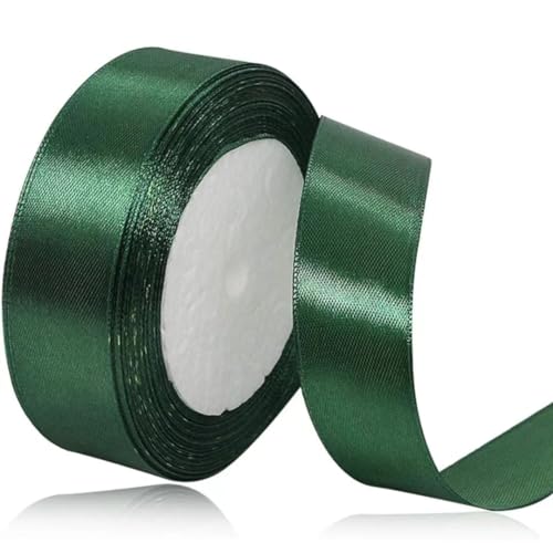 Geschenkband Dunkelgrün 20 mm Breit,23 Meter Satinbänder Weihnachtsgrün Stoff Schleifenband Kunsthandwerk,Hochzeitsdekoration, Weihnachten, Haarbögen, Blumensträuße, Geburtstag und Geschenkverpackung Geschenkband Dunkelgrün 20 mm Breit,23 Meter Satinbänder Weihnachtsgrün Stoff Schleifenband Kunsthandwerk,Hochzeitsdekoration, Weihnachten, Haarbögen, Blumensträuße, Geburtstag und Geschenkverpackung von ASALZBOAY