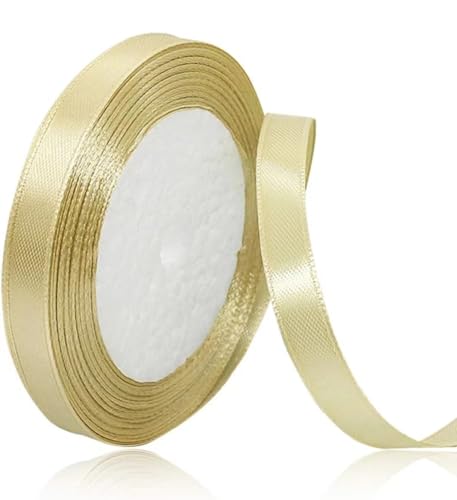 Geschenkband Gold 10 mm Breit,23 Meter Satinbänder Gold Stoff Schleifenband Kunsthandwerk, Kränze, Hochzeitsdekoration, Weihnachten, Haarbögen, Blumensträuße, Geburtstag und Geschenkverpackung Geschenkband Gold 10 mm Breit,23 Meter Satinbänder Gold Stoff Schleifenband Kunsthandwerk, Kränze, Hochzeitsdekoration, Weihnachten, Haarbögen, Blumensträuße, Geburtstag und Geschenkverpackung von ASALZBOAY