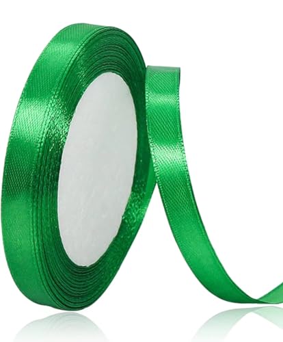 Geschenkband Grün 10 mm Breit,23 Meter Satinbänder Grün Stoff Schleifenband Kunsthandwerk, Kränze, Hochzeitsdekoration, Weihnachten, Haarbögen, Blumensträuße, Geburtstag und Geschenkverpackung Geschenkband Grün 10 mm Breit,23 Meter Satinbänder Grün Stoff Schleifenband Kunsthandwerk, Kränze, Hochzeitsdekoration, Weihnachten, Haarbögen, Blumensträuße, Geburtstag und Geschenkverpackung von ASALZBOAY