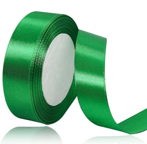 Geschenkband Grün 20 mm Breit,23 Meter Satinbänder Grün Stoff Schleifenband Kunsthandwerk, Kränze, Hochzeitsdekoration, Weihnachten, Haarbögen, Blumensträuße, Geburtstag und Geschenkverpackung Geschenkband Grün 20 mm Breit,23 Meter Satinbänder Grün Stoff Schleifenband Kunsthandwerk, Kränze, Hochzeitsdekoration, Weihnachten, Haarbögen, Blumensträuße, Geburtstag und Geschenkverpackung von ASALZBOAY