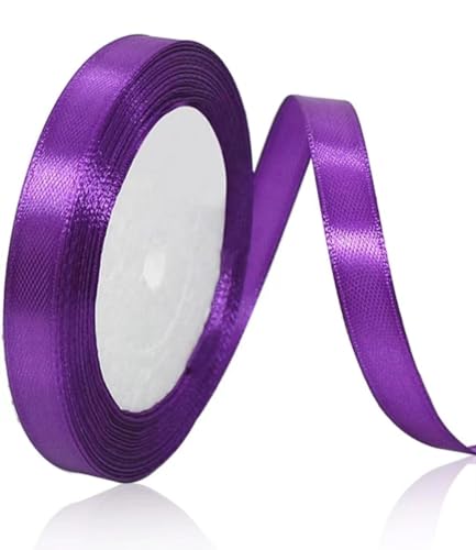 Geschenkband Lila 10 mm Breit,23 Meter Satinbänder Lila Stoff Schleifenband Kunsthandwerk, Kränze, Hochzeitsdekoration, Weihnachten, Haarbögen, Blumensträuße, Geburtstag und Geschenkverpackung Geschenkband Lila 10 mm Breit,23 Meter Satinbänder Lila Stoff Schleifenband Kunsthandwerk, Kränze, Hochzeitsdekoration, Weihnachten, Haarbögen, Blumensträuße, Geburtstag und Geschenkverpackung von ASALZBOAY