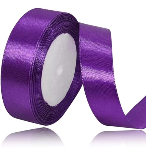 Geschenkband Lila 25 mm Breit,23 Meter Satinbänder Lila Stoff Schleifenband Kunsthandwerk, Kränze, Hochzeitsdekoration, Weihnachten, Haarbögen, Blumensträuße, Geburtstag und Geschenkverpackung Geschenkband Lila 25 mm Breit,23 Meter Satinbänder Lila Stoff Schleifenband Kunsthandwerk, Kränze, Hochzeitsdekoration, Weihnachten, Haarbögen, Blumensträuße, Geburtstag und Geschenkverpackung von ASALZBOAY