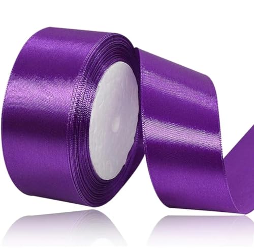 Geschenkband Lila 40 mm Breit,23 Meter Satinbänder Lila Stoff Schleifenband Kunsthandwerk, Kränze, Hochzeitsdekoration, Weihnachten, Haarbögen, Blumensträuße, Geburtstag und Geschenkverpackung Geschenkband Lila 40 mm Breit,23 Meter Satinbänder Lila Stoff Schleifenband Kunsthandwerk, Kränze, Hochzeitsdekoration, Weihnachten, Haarbögen, Blumensträuße, Geburtstag und Geschenkverpackung von ASALZBOAY