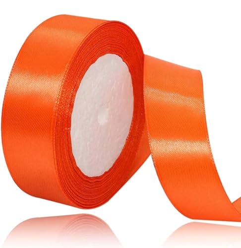 Geschenkband Orange 20 mm Breit,23 Meter Satinbänder Orange Stoff Schleifenband Kunsthandwerk, Kränze, Hochzeitsdekoration, Weihnachten, Haarbögen, Blumensträuße, Geburtstag und Geschenkverpackung Geschenkband Orange 20 mm Breit,23 Meter Satinbänder Orange Stoff Schleifenband Kunsthandwerk, Kränze, Hochzeitsdekoration, Weihnachten, Haarbögen, Blumensträuße, Geburtstag und Geschenkverpackung von ASALZBOAY